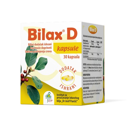 BILAX® D kapsule – biljni dodatak ishrani koji može doprineti lakšem pražnjenju creva
