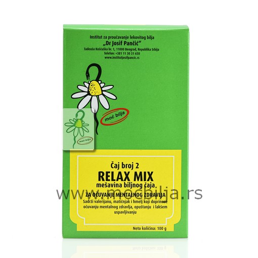 RELAX MIX mešavina biljnog čaja za očuvanje mentalnog zdravlja (Čaj broj 2)