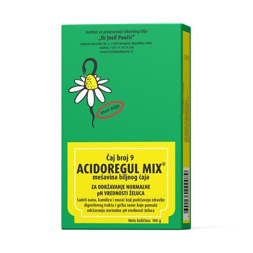 ACIDOREGUL MIX – mešavina biljnog čaja za održavanje normalne pH vrednosti želuca (Čaj broj 9)