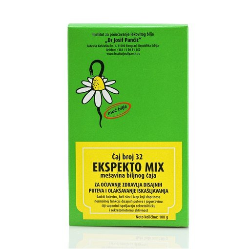 EKSPEKTO MIX- mešavina biljnog čaja za očuvanje zdravlja disajnih puteva i olakšavanje iskašljavanja  (Čaj broj 32)