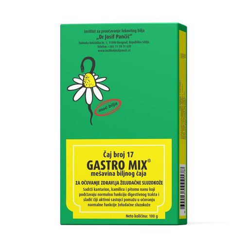 GASTRO MIX – mešavina biljnog čaja za očuvanje zdravlja želudačane sluzokože (Čaj broj 17)