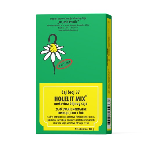 HOLELIT MIX – mešavina biljnog čaja za očuvanje normalne funkcije jetre i žuči (Čaj broj 37)