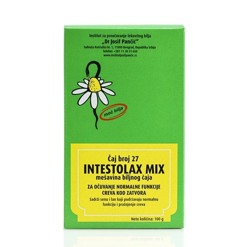 INTESTOLAX MIX mešavina biljnog čaja za očuvanje normalne funkcije creva kod zatvora (Čaj broj 27)