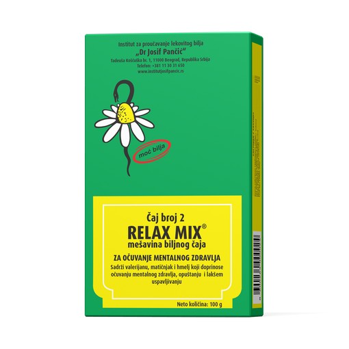 RELAX MIX – mešavina biljnog čaja za očuvanje mentalnog zdravlja (Čaj broj 2)