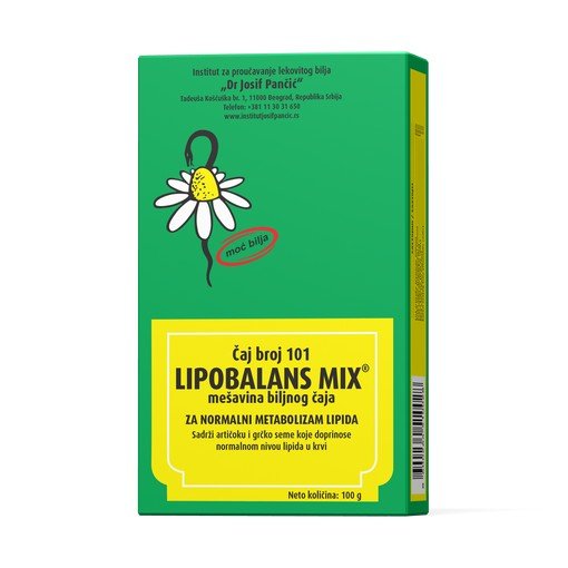 LIPOBALANS MIX – mešavina biljnog čaja za normalni metabolizam lipida (Čaj broj 101)